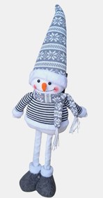 Hóember Teleszkópos Lábakon 65cm Nyújtható Dekoráció Nagy Karácsonyi Dekoráció