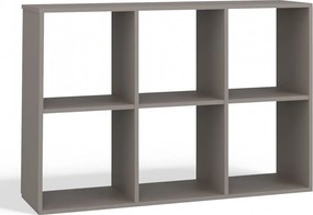 Malax 2x3 polc, 110x75x30 cm, agyag színű