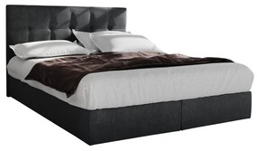Franciaágy Boxspring 180 cm Porto Comfort (fekete) (matraccal és tárolóhellyel). 1056309