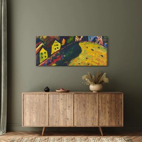 Kép - Vasily Kandinsky, Houses at Murnau, reprodukciók (120x50 cm)