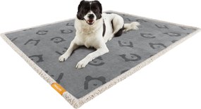 Vízálló kutyatakaró kis- és közepes kutyáknak, mosógépben mosható, szürke