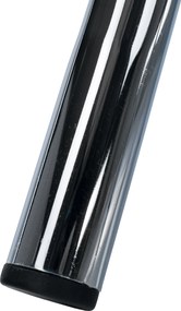 Puff, króm + textilbőr fekete, IRENA