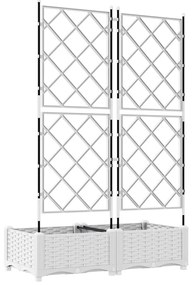 Trellises Kert Cserép 2 db Fehér 80x40x125,5 cm