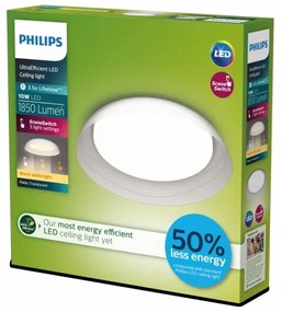 Philips - FLETA LED 10W 230V 2700K állítható mennyezeti lámpa, átlátszó