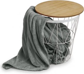 Szürke CALMI mikroplüss takaró 150x200 cm