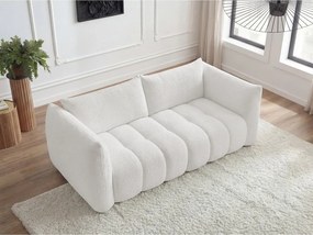 Fehér buklé kanapé 234 cm Azra – Bobochic Paris