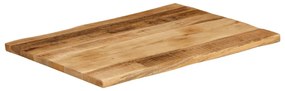 vidaXL tömör nyers mangófa természetes élű asztallap 80 x 60 x 2,5 cm