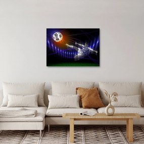 A kép egy futballista egy ugrás (70x50 cm)