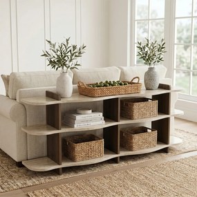 Flusso - Travertine, Walnut