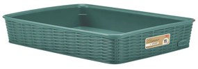STEFANPLAST Elegance kosár L, 35,5x26x6cm, zöld-szürke