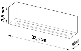 Fali lámpa VEGA 1xE27/60W/230V szürke