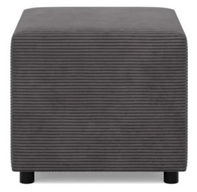 Zeus puff, kordbársony, 50x50, szürke