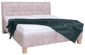 Kárpitozott ágy matraccal és tárolóhellyel VIOLET 180x200 cm bézs