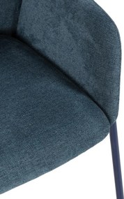 Kék kárpitozott étkezőfotel szett 2 db-os Aslin – MOME