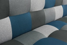 Kanapé, kék színű anyag/szürke, ALABAMA