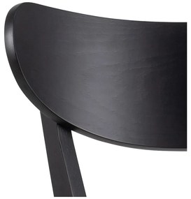 Fekete kaucsukfa bárszék szett 2 db-os 105 cm Roxby – Actona