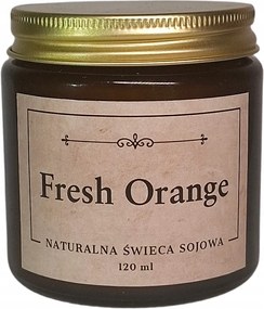Illatos szójagyertya 120 ml Fresh Orange kanóc kézzel készített