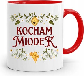 Piros Méhész Bögre Szeretem A Mézet Ajándék nyomtatott fényképpel