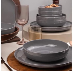 12 részes szürke/porcelán étkészlet
