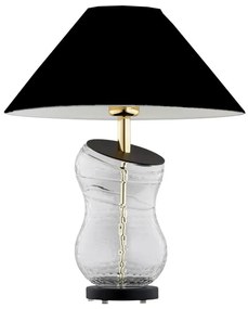 Argon 8037 - Asztali lámpa VENETO 1xE27/15W/230V fekete/sárgaréz