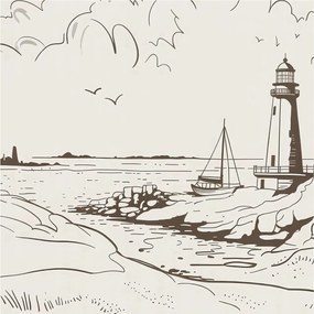 Flizelin tapéta Divatos 3D fali tengerparti tájkép 250x250 ragasztóval