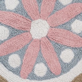 Pamut gyerek szőnyeg ø 100 cm Flower – Ixia