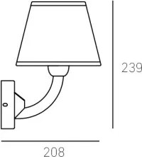Cosmolight ATLANTA W01827NI Fali lámpa 1x40W/E14 IP20