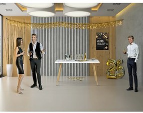 Étkezőasztal 140×80 cm, MDF, Fehér. HT-W1214 WT