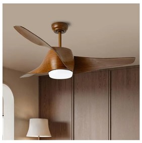 Immax NEO 07286L-LED Dimmelhető mennyezeti ventilátor LED/18W/230V barna Wi-Fi Tuya + távirányító