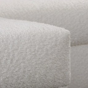 Fehér buklé sarokkanapé (bal oldali) Ariella – Ropez