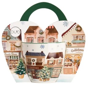 Karácsonyi Porcelán bögre 460 ml díszcsomagolásban Christmas City 2