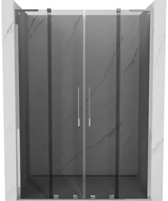 Mexen Velar L Duo, tolózuhanyajtó nyitáshoz 140 cm, 8mm szürke üveg, króm, 871-140-003-42-01
