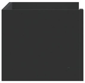 fekete szerelt fa fali polc 70,5 x 35 x 30,5 cm