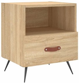 2 db sonoma tölgy színű szerelt fa éjjeliszekrény 40x35x47,5 cm