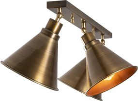 Berceste N-678 vintage barna fém függőlámpa, 72 x 20 cm, 3 izzós