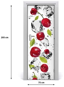 Ajtóposzter öntapadós Cseresznye és víz 75x205 cm
