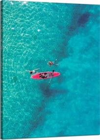 Vászonkép Kajak Emberek Nap Víz Nyaralás 50x70 cm