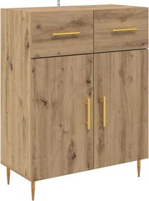vidaXL Széf fiókkal Artisan tölgy 69,5 x 34 x 90 cm Faanyag