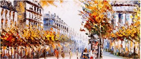 Kép - Utca Párizsban (120x50 cm)