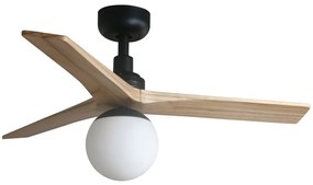 FARO 34284-11L - Mennyezeti ventilátor KLIM S 1xE27/15W/230V fenyő/fekete + távirányító