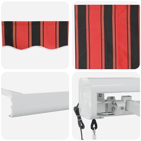 Automatikusan Behúzható Napellenző Narancs és Barna 300x250 cm