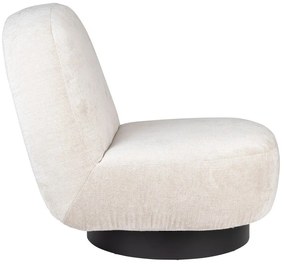 Krémszínű bársony fotel Eden – Zuiver