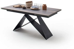 KOBE Sötét fa mintázatú Bővíthető Kerámia Étkezőasztal 160-240cm