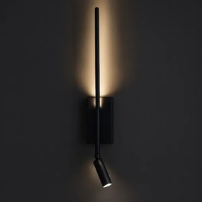 LED fali lámpatest TORCH LED/6W/230V + LED/3W fekete