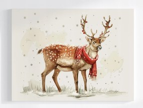 Vászonkép Canvas Szarvas Hó Skandináv Stílus Dekoráció 100x75