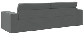 Padlószövet kanapéágy 2 az 1-ben sötétszürke 245x150x60.5 cm