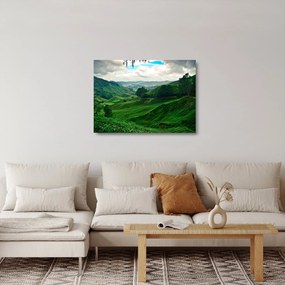 Kép - Teaültetvények Malajziában (üvegen) (70x50 cm)