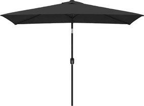 vidaXL fekete kültéri napernyő fémrúddal 300 x 200 cm