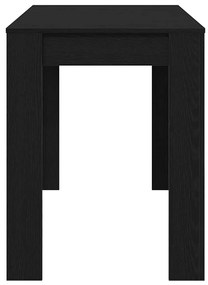 fekete tölgy színű szerelt fa étkezőasztal 120 x 60 x 75 cm
