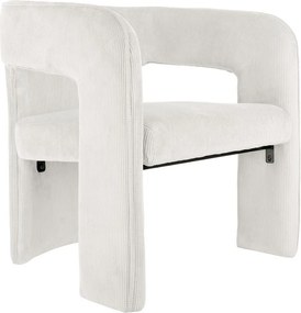 Fehér kordbársony fotel Vigor – Leitmotiv